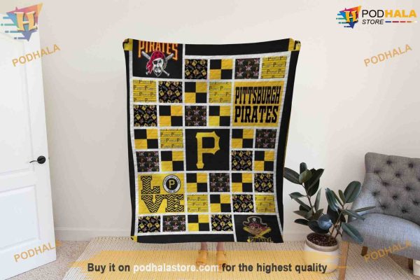 Pittsburgh Football Legacy Retro Pirates Fleece Blanket, Funny Christmas Gift
