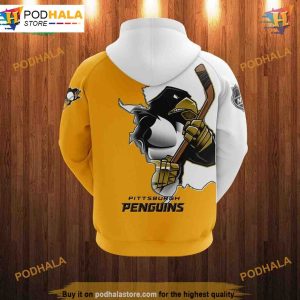Pittsburgh Penguins 3D Hoodie Cartoon Graphic Sweatshirt for Fans 2