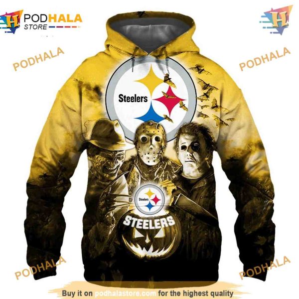 Pittsburgh Steelers 3D Hoodie Halloween Horror Night Fan Gift