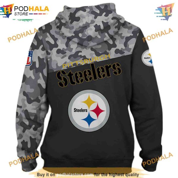Pittsburgh Steelers Military 3D Hoodie, New Season Long Sleeve