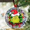 Plaid Grinch Lights Ceramic Ornaments, Unique Grinch Christmas Tree Decor