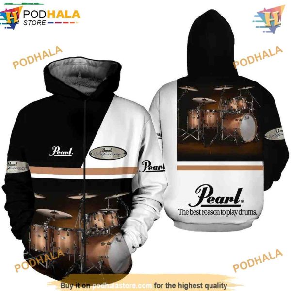Play Drums 3D Printed Hoodie, All Over Print & Musician Apparel
