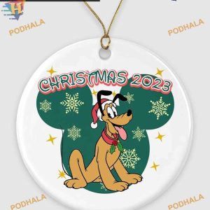 Pluto Dog Christmas 2023 Ornament, Disney Ornaments for Festive Tree Decor