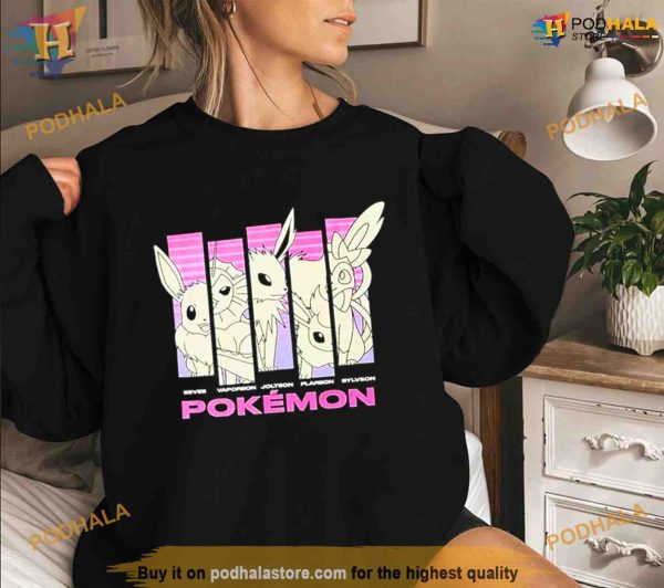 Pokemon Eevee Panels Shirt For Women Men