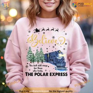 Polar Express Christmas Sweatshirt Vintage Train Tee Believe Shirt 2