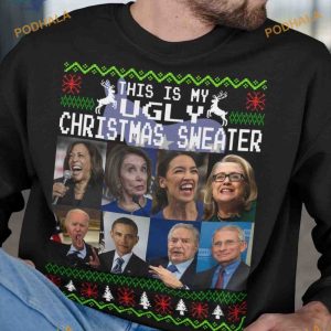 Political Figures Ugly Xmas Shirt, Funny Christmas Shirt For Family