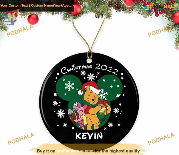 Pooh and Piglet 2023 Ornament, Family Christmas Tree Decoration