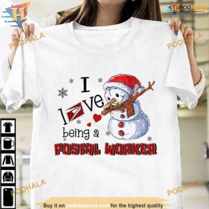 Postal Worker Snowman Ugly Christmas Shirt, Best Family Christmas Gifts