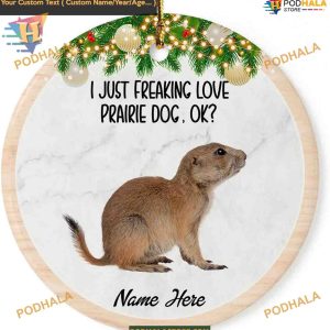 Prairie Dog Christmas Funny Gifts Ornament, Personalized Family Ornament, Holiday 2023