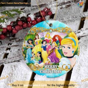 Princess & Friends Disney Xmas Decorations Ornament, 2023 Festive Ornament for Kids