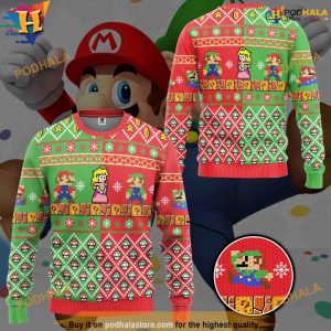 Princess Peach Ugly Xmas Sweater, Cute Ugly Christmas Sweater for Gamers