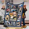 Princess Witch Pumpkin Halloween Fleece Blanket, Funny Xmas Gifts