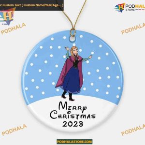 Princess an-Na 2023 Personalized Kids  Ceramic Christmas Ornament