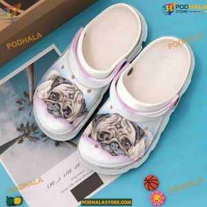 Pug Bulldog Sad Crocs Emotional Dog Clogs, Classic Design