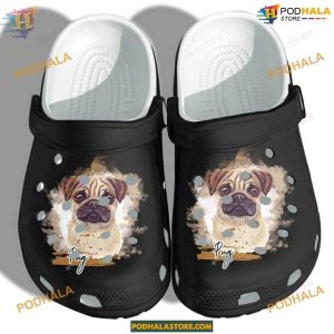 Pug Dog Dad Funny Crocs Cute Classic Clogs, Gift Idea