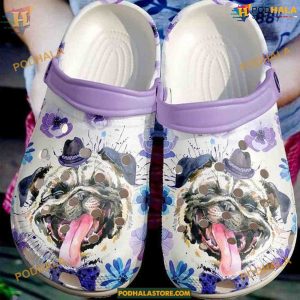 Pug Dog Love Gift Comfy Classic Rubber Crocs, Ideal for Fans