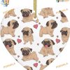 Pug Dog Love Heart Ornament, Personalized Family Ornaments