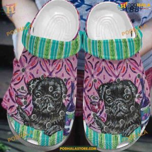 Pug Drink Classic Crocs Fun Dog Clogs, Unique Beverage Design