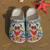 Pug Flower Gift Rubber Crocs, Lover Clog Shoes