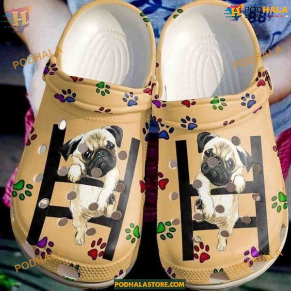 Pug Mom Classic Clogs, Birthday Gift Dog Crocs Shoes