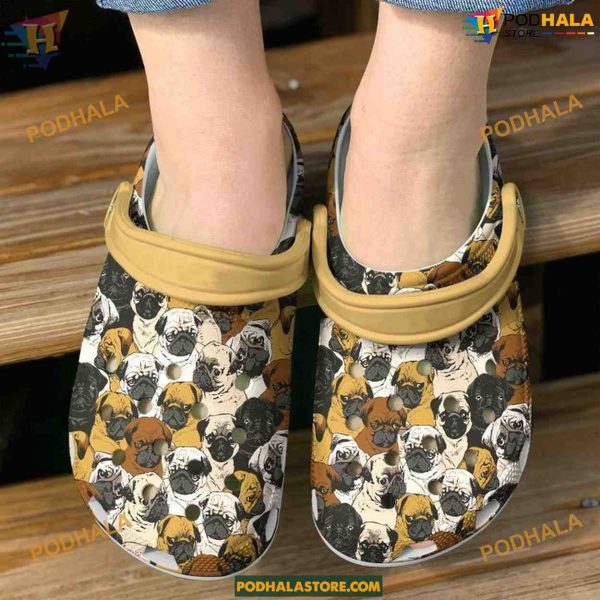 Pug Shades Of Crocs Classic Clogs, Stylish Dog Crocs