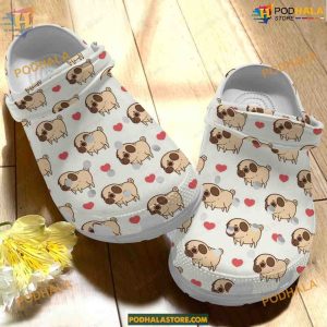 Pug V3 Crocs Unique PANCR0345 Design, Comfortable Dog Clogs