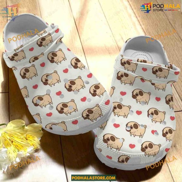 Pug V3 Crocs Unique PANCR0345 Design, Comfortable Dog Clogs