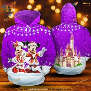 Purple Xmas Mickey Minnie Hoodie, Funny Christmas Gift Ideas