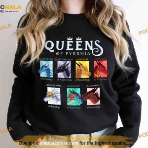 Queen Of Pyrrhia Wings of Fire Shirt, Darkstalker Tee, Rainwings Dragon Shirt
