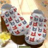 Quilt Pattern Chicken White Sole Crocs, Comfortable Classic Clogs