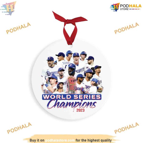 RANGERS 2023 Baseball Ornaments, Funny Christmas Ornaments, World Series Decor