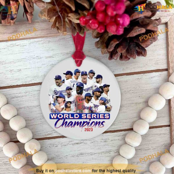 RANGERS 2023 Baseball Ornaments, Funny Christmas Ornaments, World Series Decor