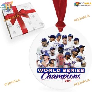 Rangers World Series 2023 Ornament, Custom Family Ornaments