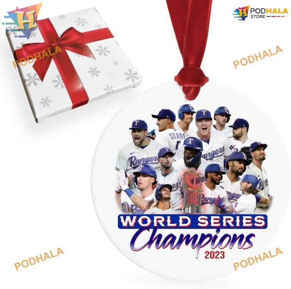 Rangers World Series 2023 Ornament, Custom Family Ornaments
