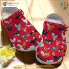 Red Chicken Pattern Crocs, Farmhouse Family Design, Rooster Fan Gift