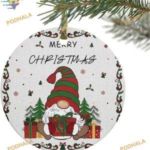 Red Green Gnomes 2023 Ornament, Friends Christmas Ornaments, Ceramic Xmas Gift