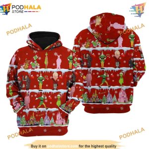 Red Grinch Disney Christmas 3D Hoodie Trending Apparel 1