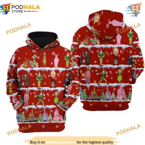 Red Grinch Disney Christmas 3D Hoodie Trending Apparel 2