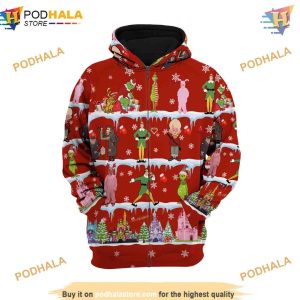 Red Grinch Disney Christmas 3D Hoodie Trending Apparel 3