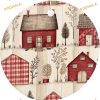 Red Plaid Farmhouse Christmas Ornament 2023, Custom Family Ornaments
