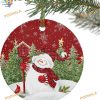 Red Snowman Christmas 2023 Ornament, Custom Family Ornaments