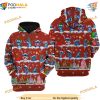 Red Stitch Christmas Disney 3D Hoodie, Trending Apparel