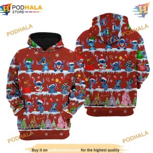 Red Stitch Christmas Disney 3D Hoodie Trending Apparel 4