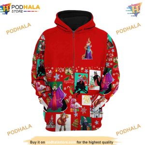 Red Violet Disney Villains 3D Hoodie Trending Christmas Gifts 2