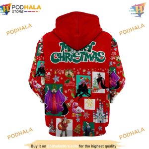 Red Violet Disney Villains 3D Hoodie Trending Christmas Gifts 3