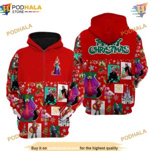 Red Violet Disney Villains 3D Hoodie Trending Christmas Gifts 4
