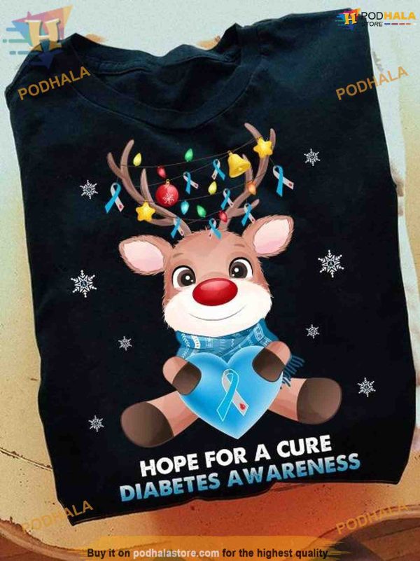 Reindeer Diabetes Awareness Shirt, Family Funny Christmas Shirt