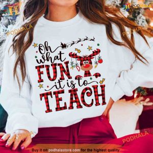 Reindeer Teaching Joy Ugly Xmas Shirt, Oh What Fun It Is