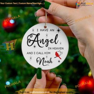Remembrance Cardinal Ornament, Personalized Memorial Christmas Gift