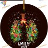 Respiratory Therapist Custom Christmas Ornament, 2023 Lung Theme Gift
